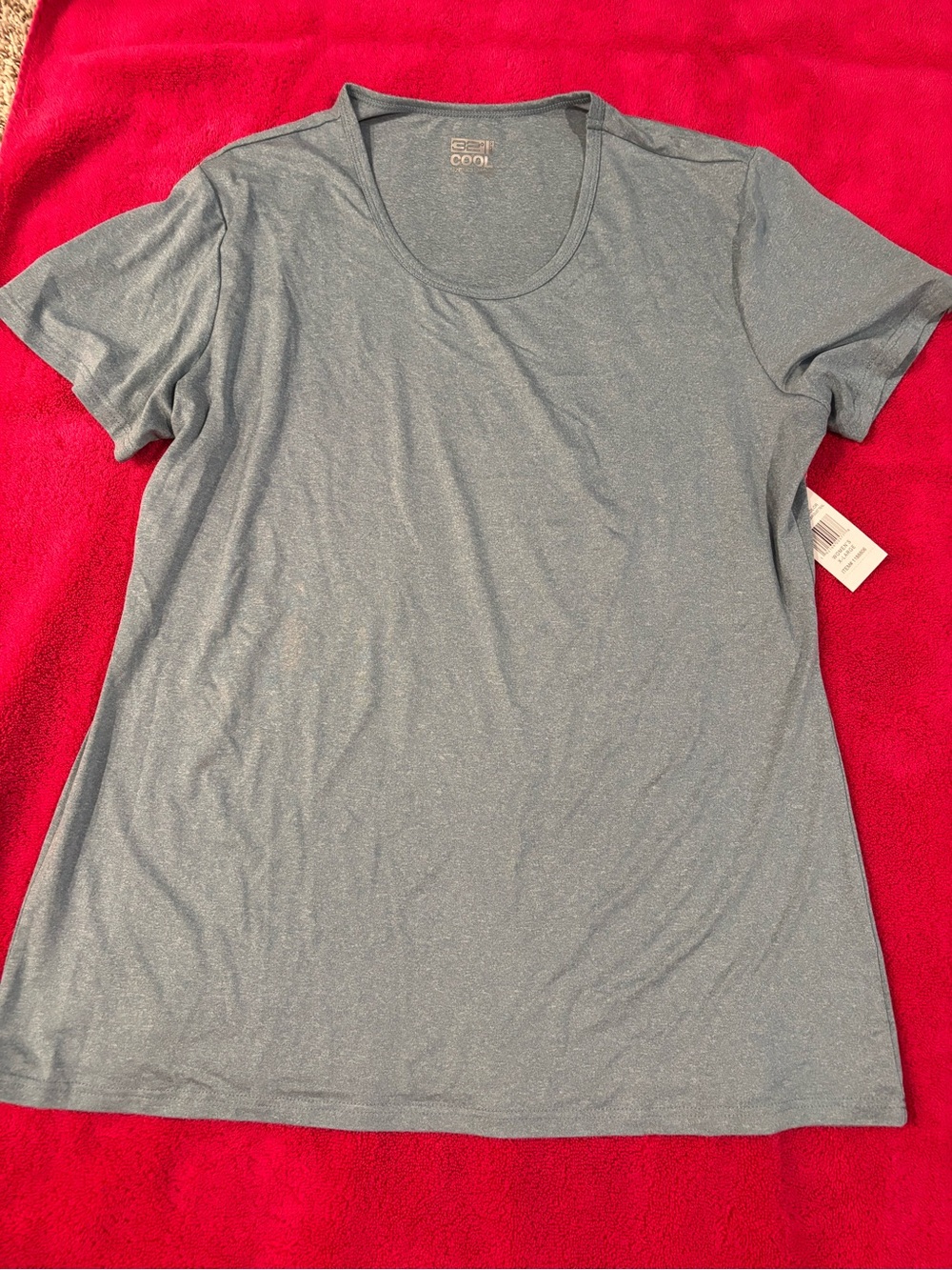 32 Degrees Women's Short Sleeve Tee in Heathered Blue
